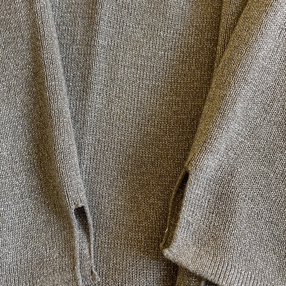 Two Piece set Silver Metallic Knits EUC - Picture 5 of 7